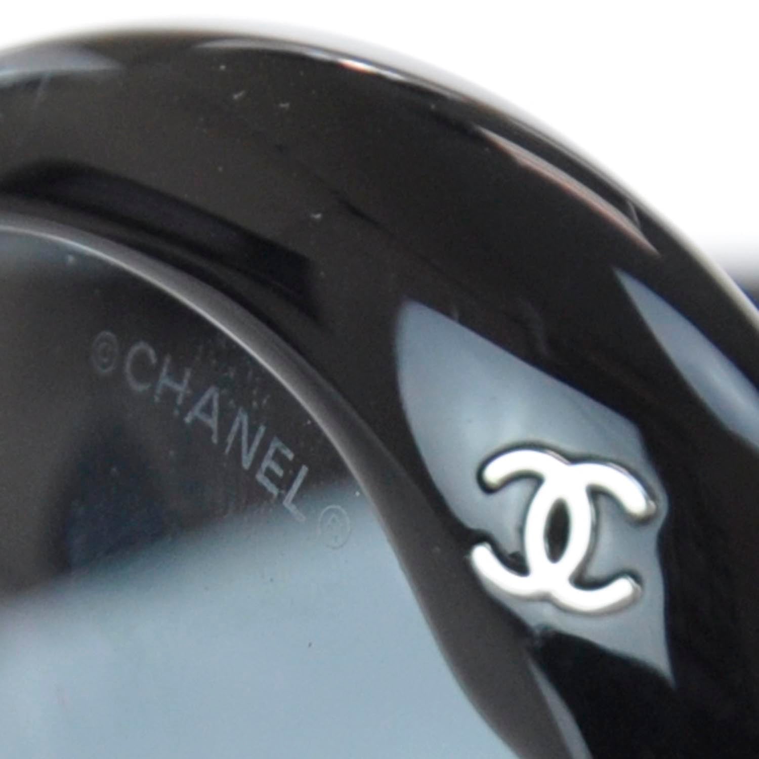 Chanel Acetate CC Logo Round Sunglasses 5154 Black 7 of 8