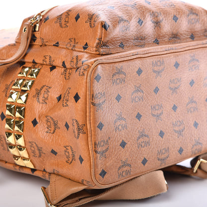 MCM Visetos Medium Side Studs Stark Backpack Cognac 11 of 14