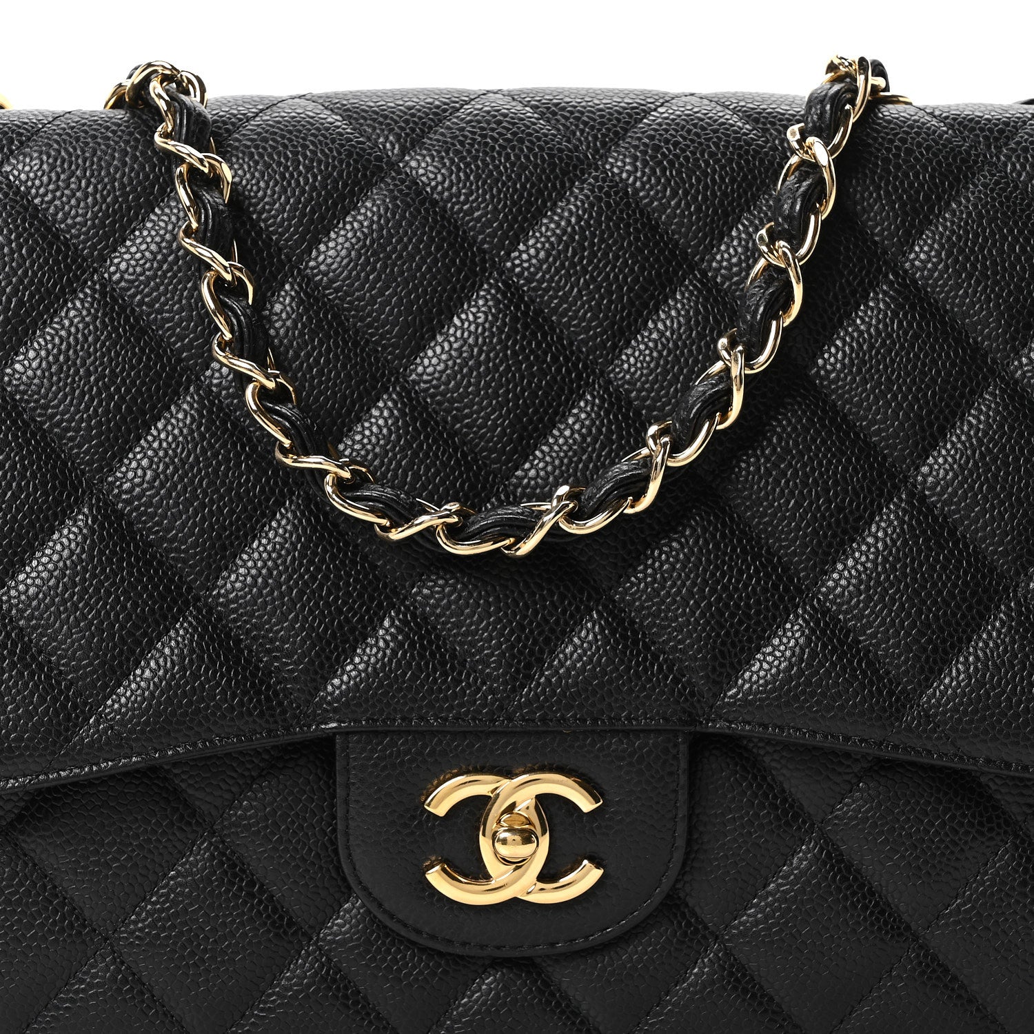 Chanel Caviar Quilted Jumbo Single Flap Black 7 of 10