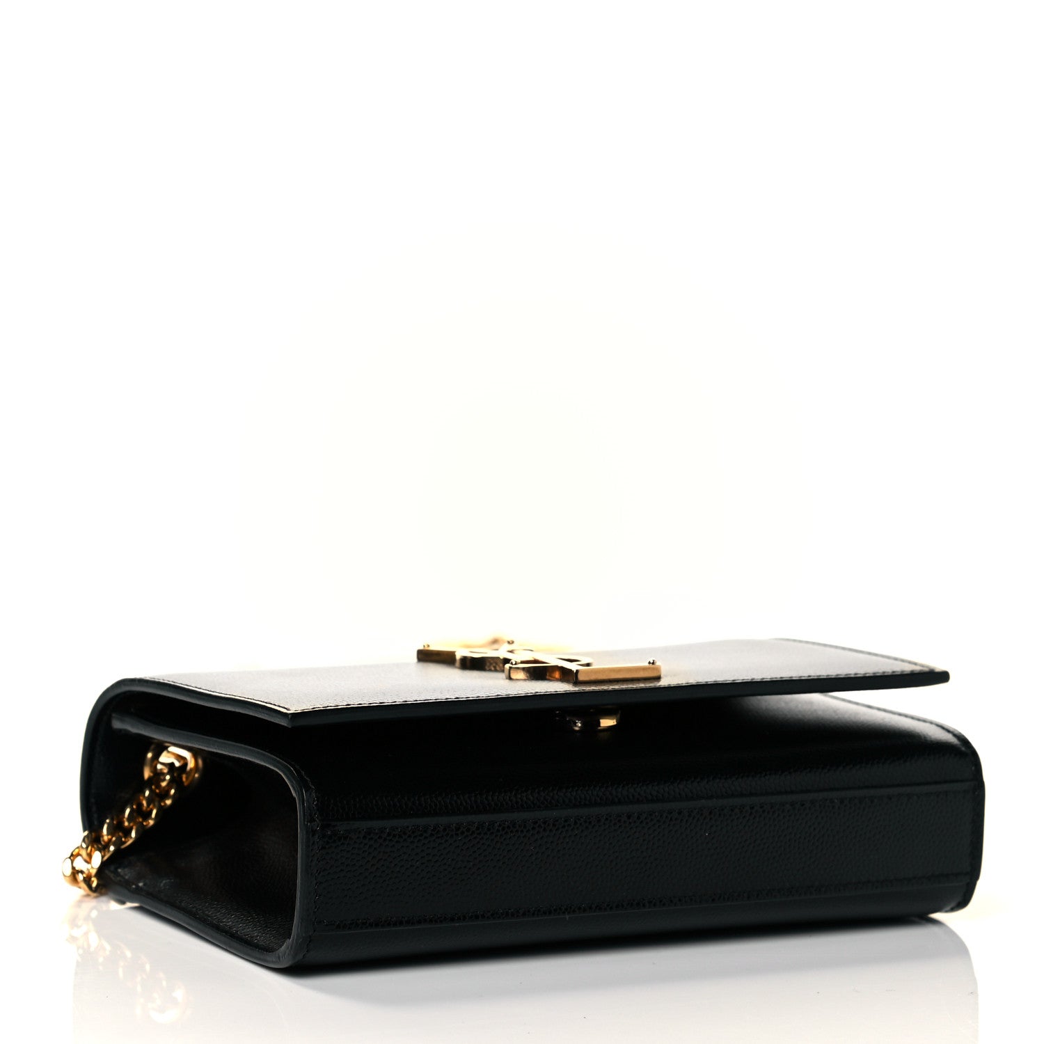 Saint Laurent Grain De Poudre Small Monogram Kate Satchel Black 4 of 8