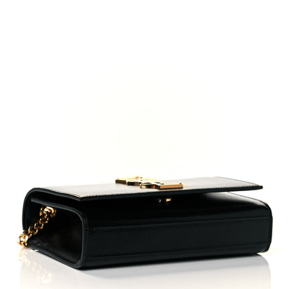 Saint Laurent Grain De Poudre Small Monogram Kate Satchel Black 4 of 8