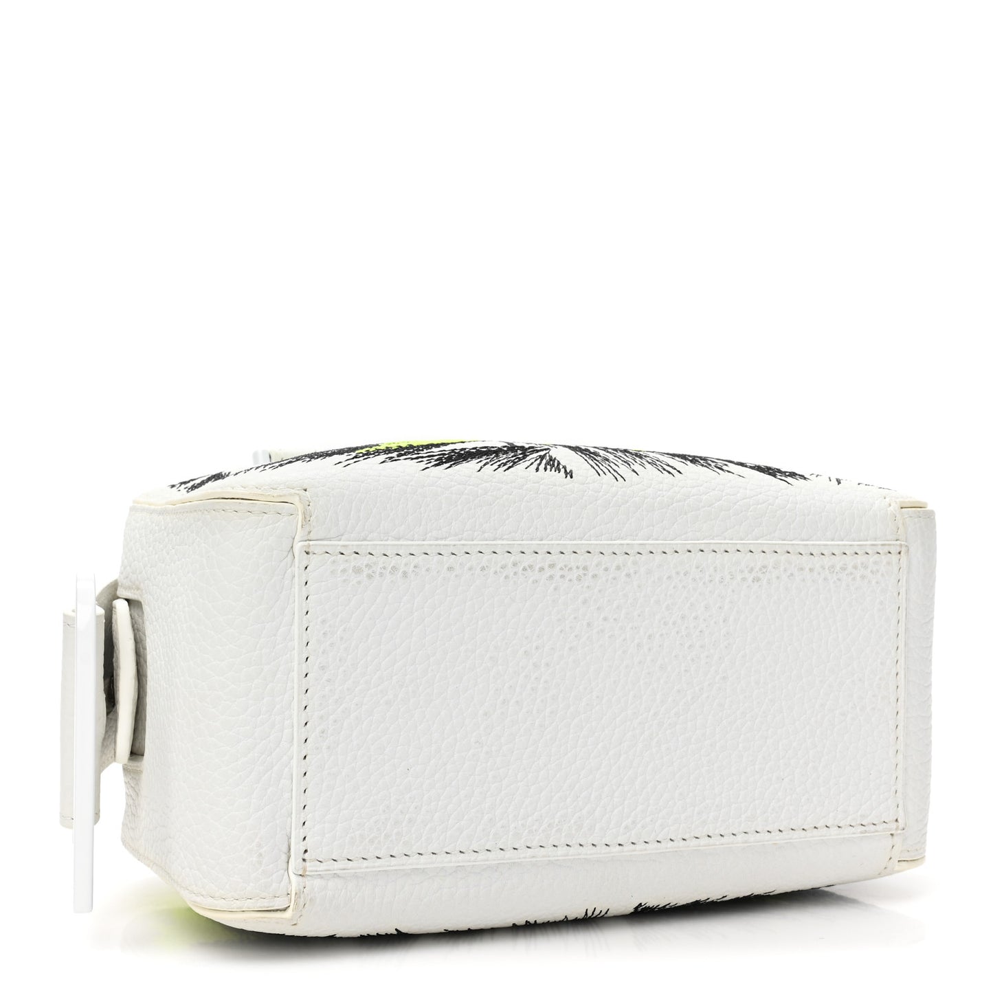 Taurillon Soft Embroidered Mini Cool Box Satchel White Multicolor