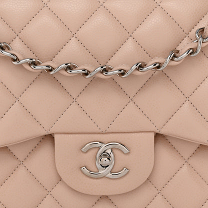 Chanel Caviar Quilted Jumbo Double Flap Light Pink 8 of 10