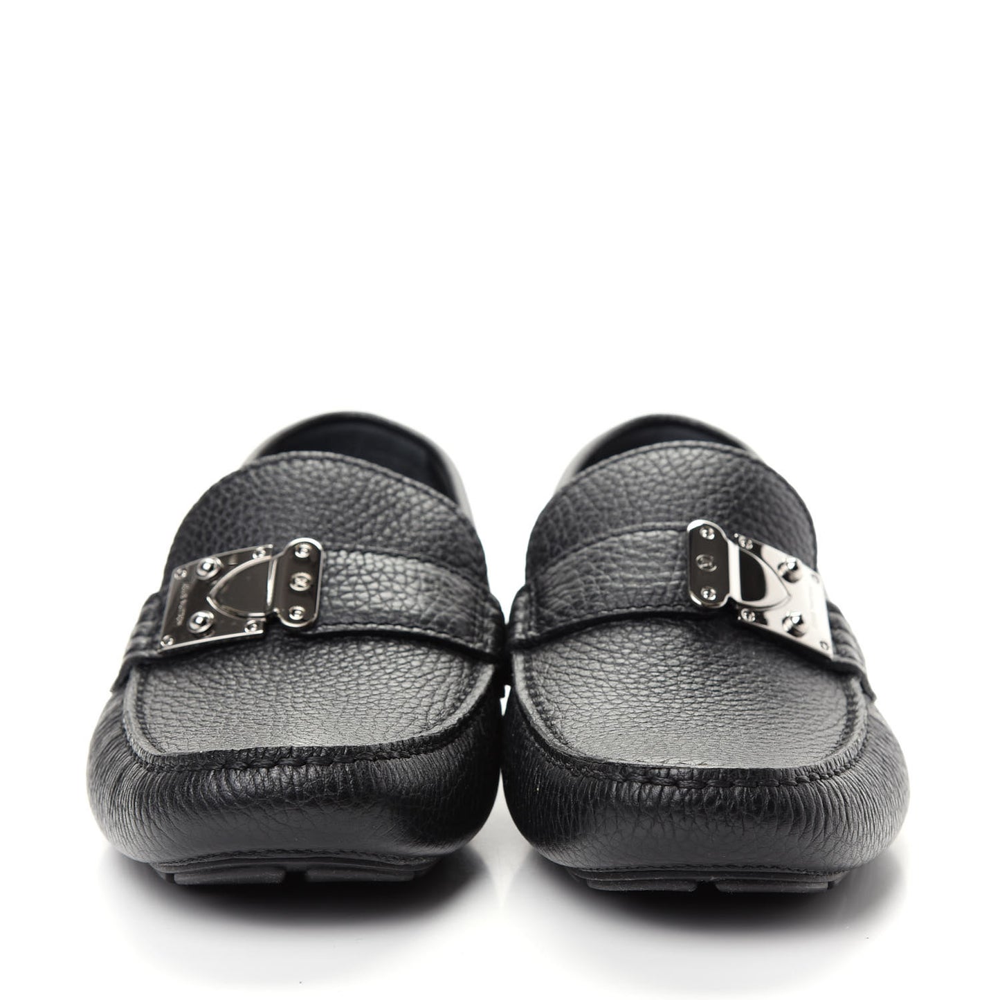 Calfskin Racetrack Moccasin Loafers 6.5 Black
