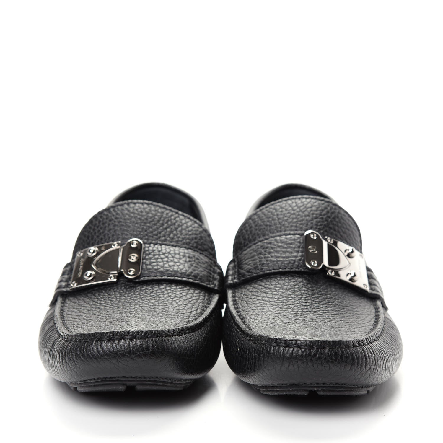 Louis Vuitton Calfskin Racetrack Moccasin Loafers 6.5 Black 2 of 10
