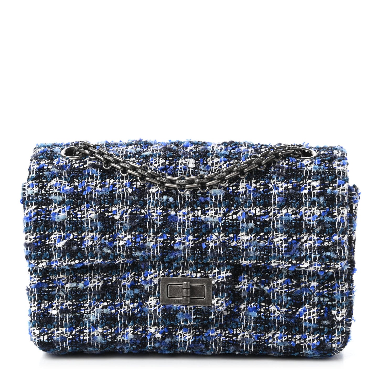 Tweed Quilted 2.55 Reissue Mini Flap Blue