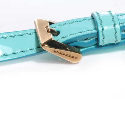 Burberry Patent Leather Leigh Small Crossbody Bag Turquoise 5 of 12