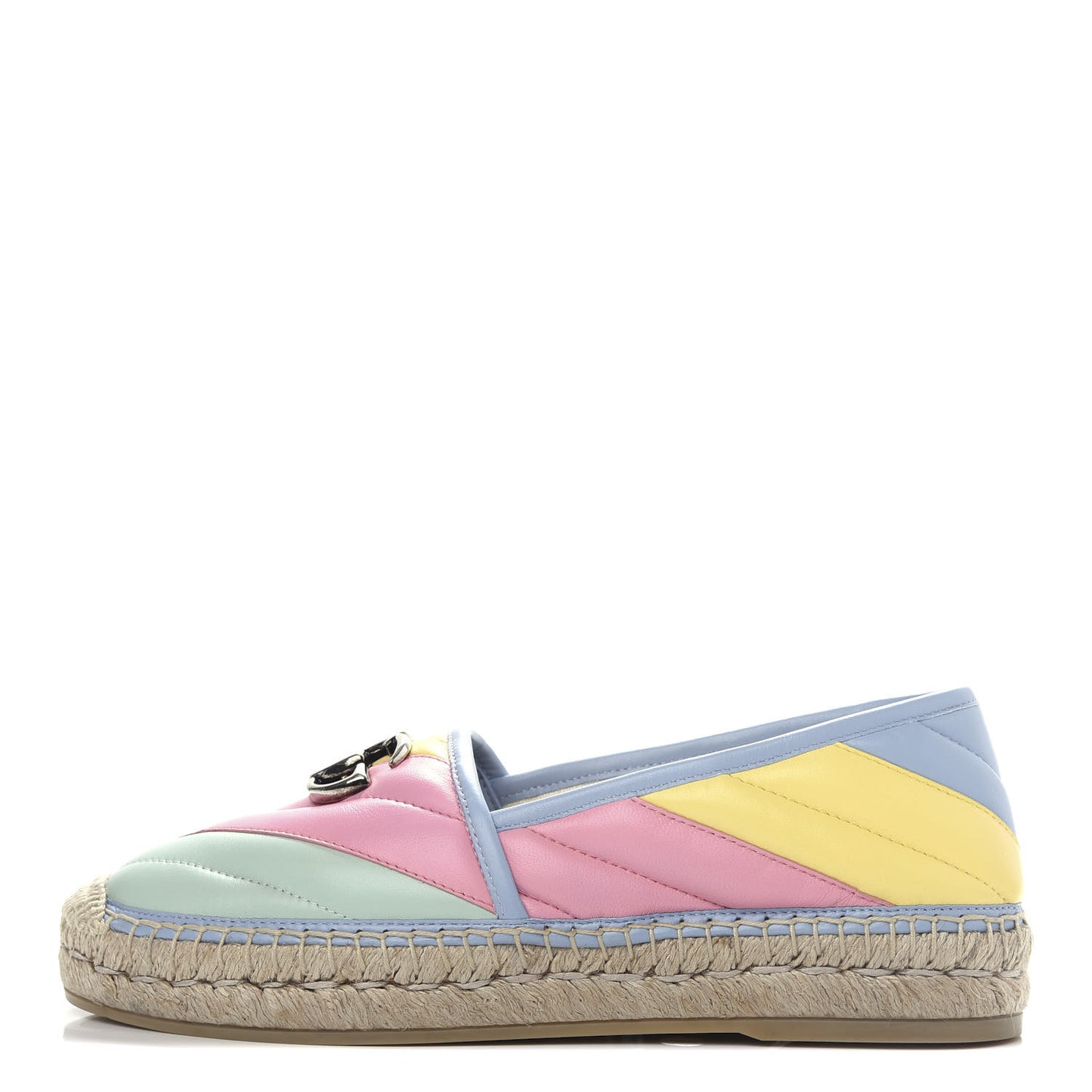 Nappa Matelasse Diagonal GG Marmont Espadrilles 37 Multicolor Pastel