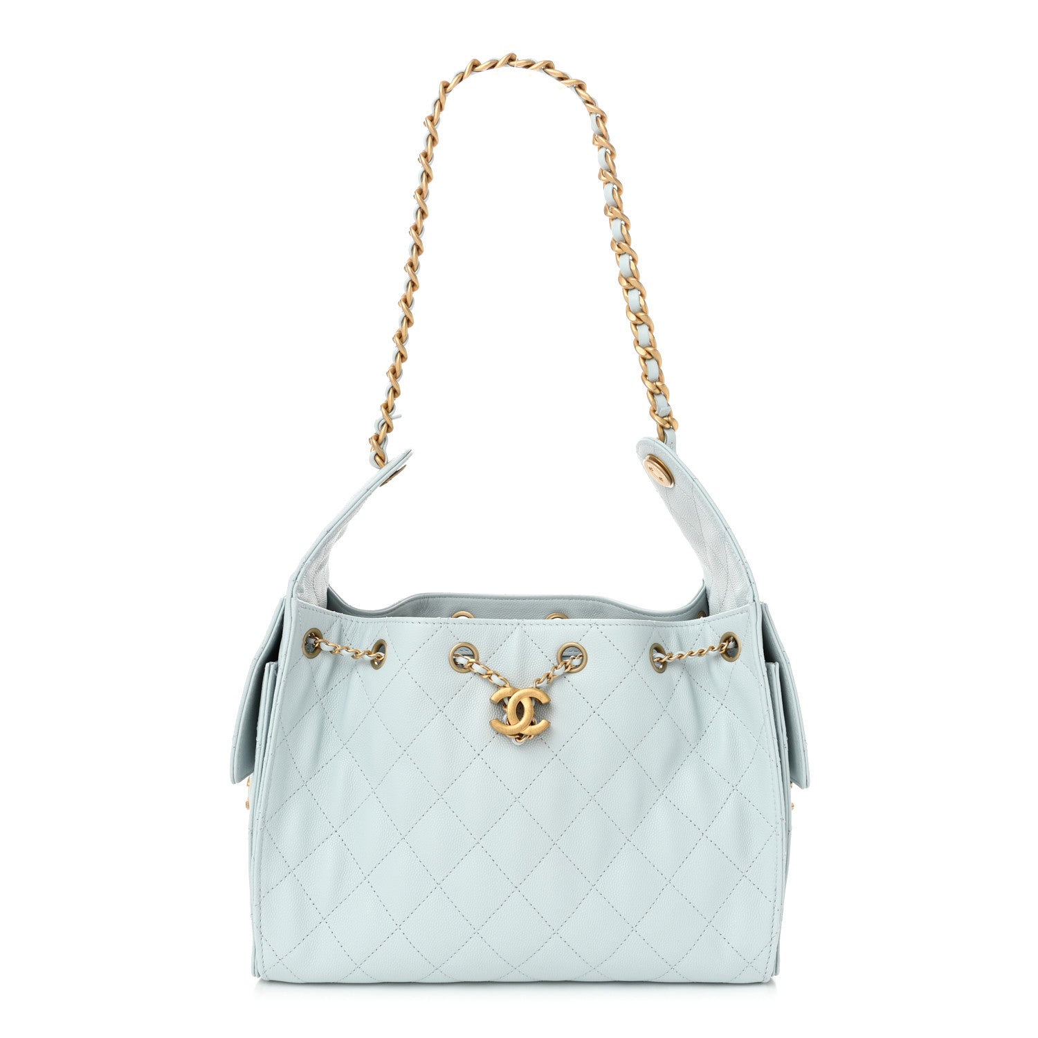 Chanel Caviar Quilted Small Chanel 25 Handbag Light Blue 1 of 10