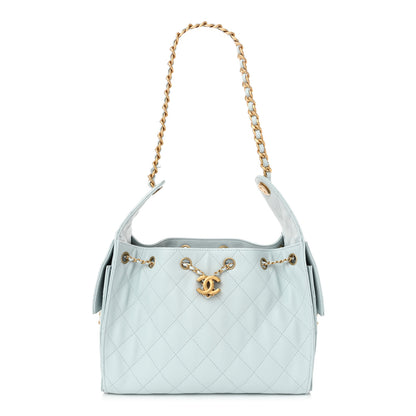 Chanel Caviar Quilted Small Chanel 25 Handbag Light Blue 1 of 10