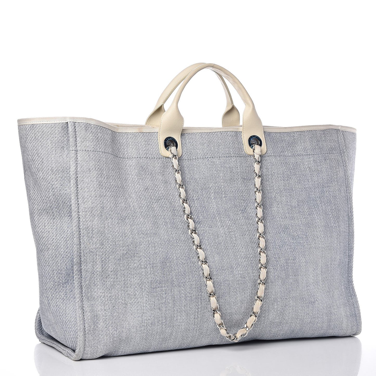 Canvas Extra Large Deauville Tote Light Blue