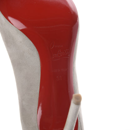 Christian Louboutin Suede Pigalle Follies 100 Pumps 38 Fume 7 of 7