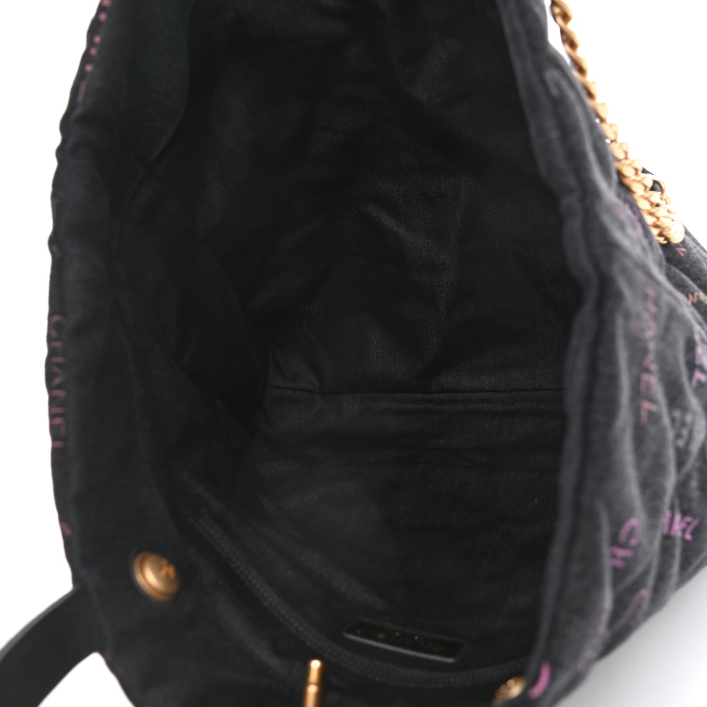 Denim Quilted Denim Mood Maxi Shopping Bag Black Multicolor