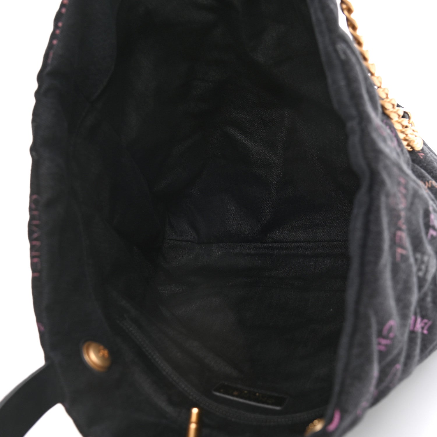 Chanel Denim Quilted Denim Mood Maxi Shopping Bag Black Multicolor 5 of 10