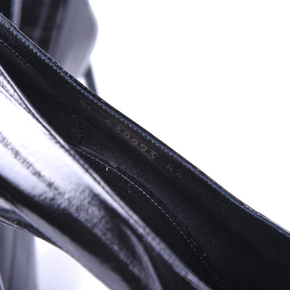 Saint Laurent Shiny Eel Teddy High Vamp 105 Pumps 42 Black 9 of 14