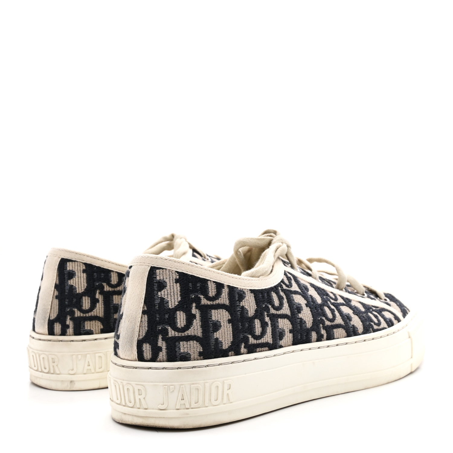 クリスチャン　ディオール Christian Dior Canvas Oblique Walk'N'Dior Low Top Sneakers 40 Deep