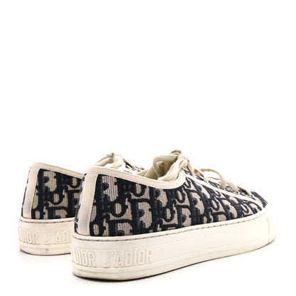 Christian Dior Canvas Oblique Walk'N'Dior Low Top Sneakers 40 Deep Blue 5 of 9