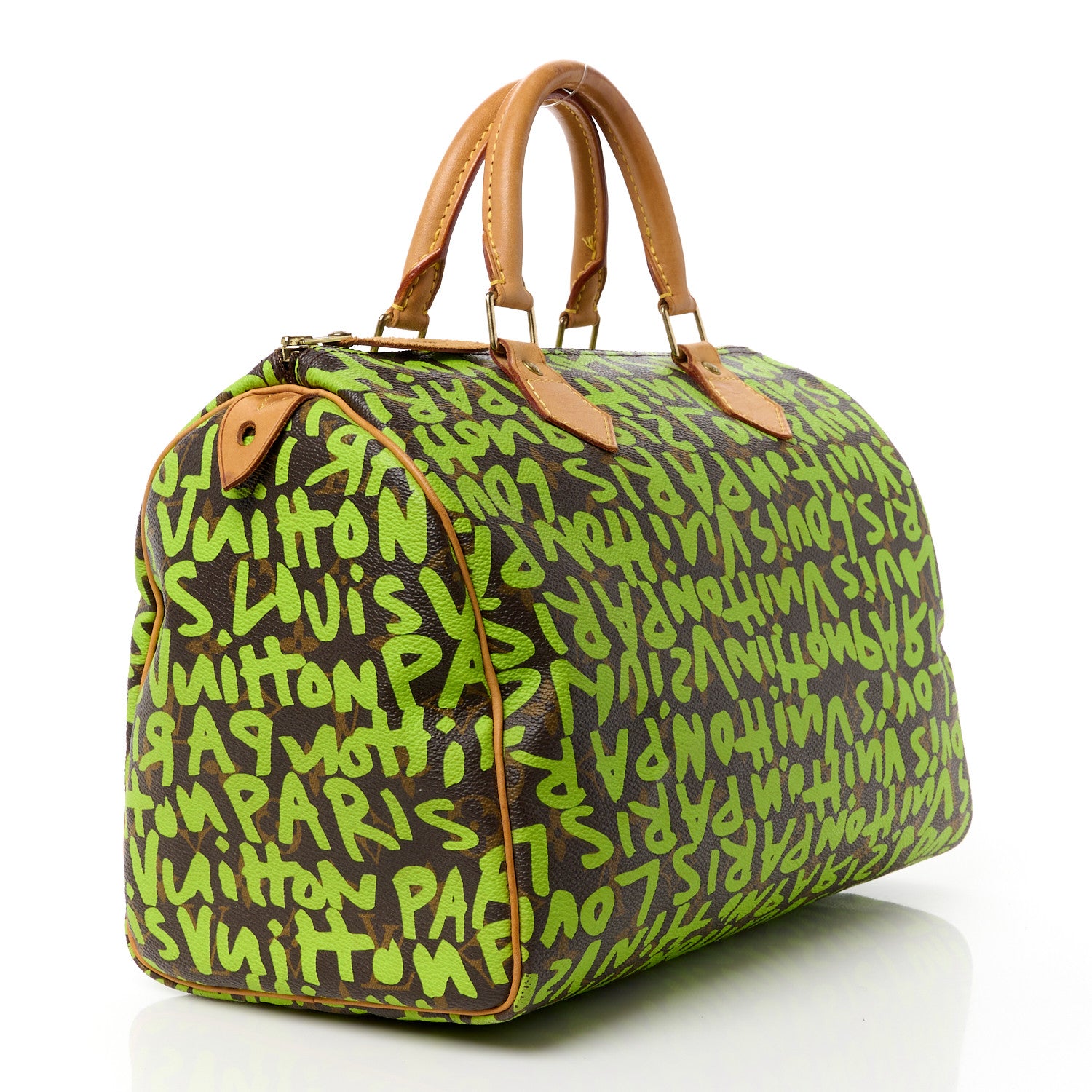 Louis Vuitton Monogram Graffiti Speedy 30 Green 3 of 15