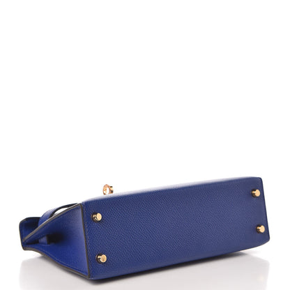Hermes Epsom Mini Kelly Sellier 20 Bleu Electrique 4 of 9