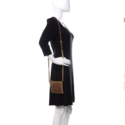 Prada Tessuto Nylon Saffiano Logo Crossbody Bag Beige 2 of 13