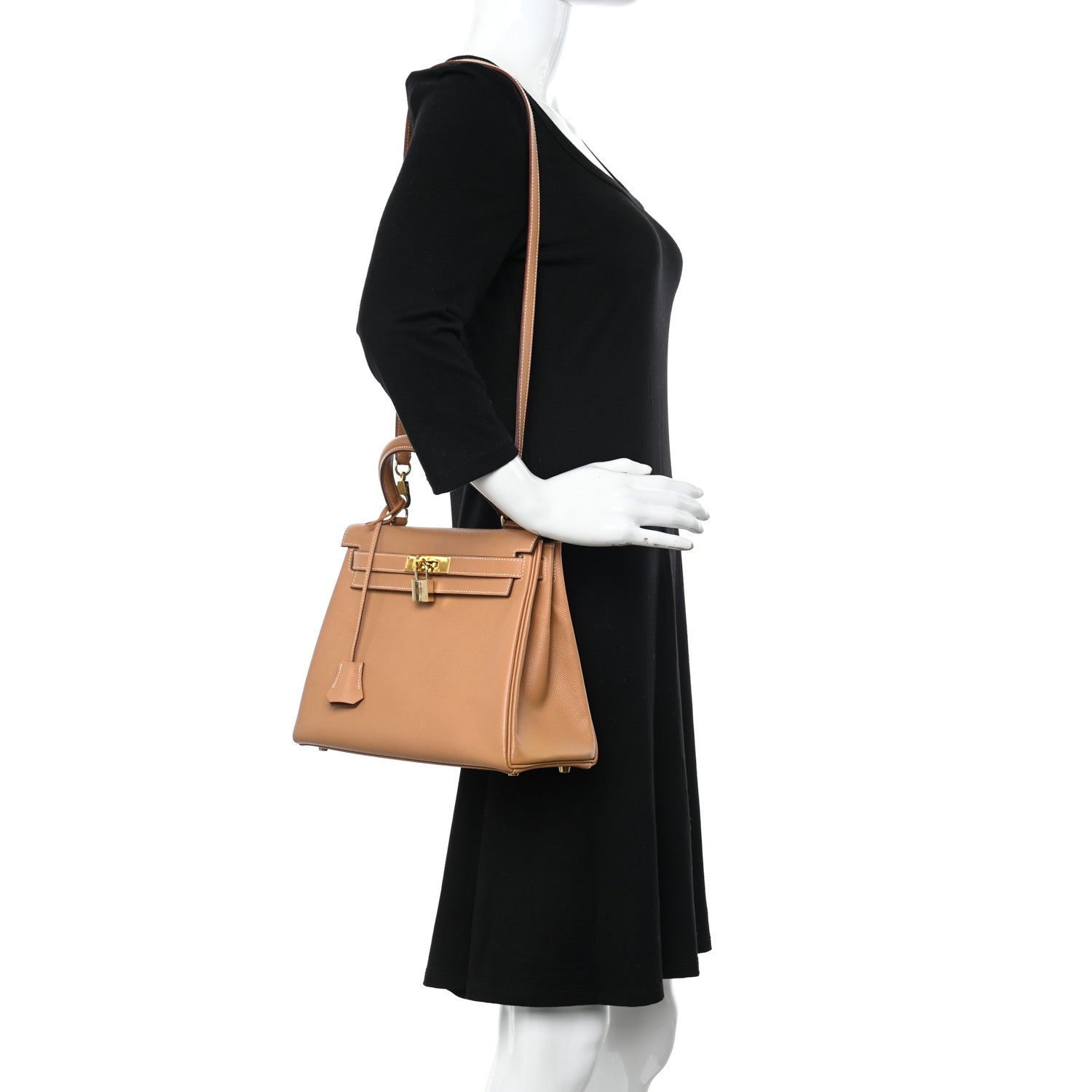 Hermes Courchevel Kelly Retourne 28 Naturelle 2 of 19