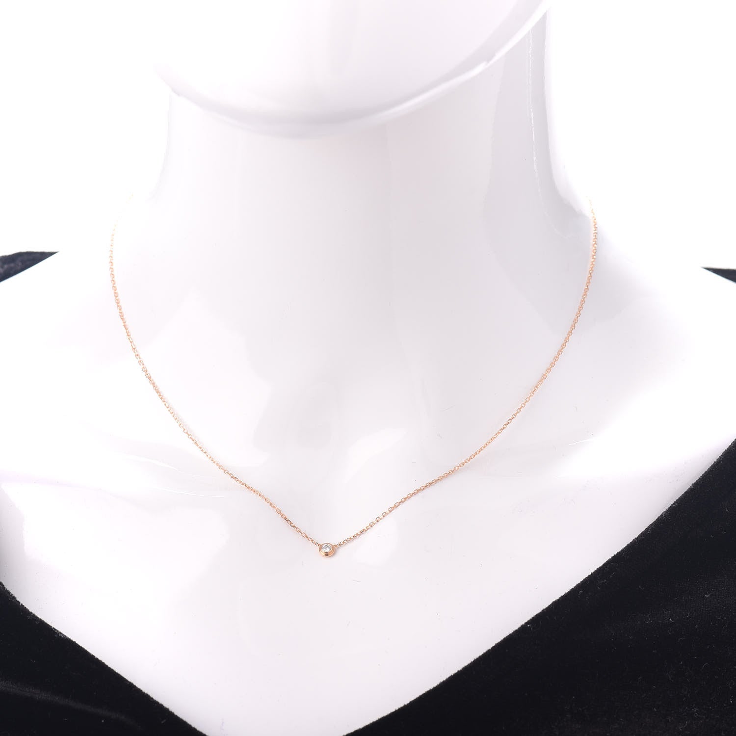 Cartier 18K Pink Gold Diamond XS D'Amour Pendant Necklace 2 of 4