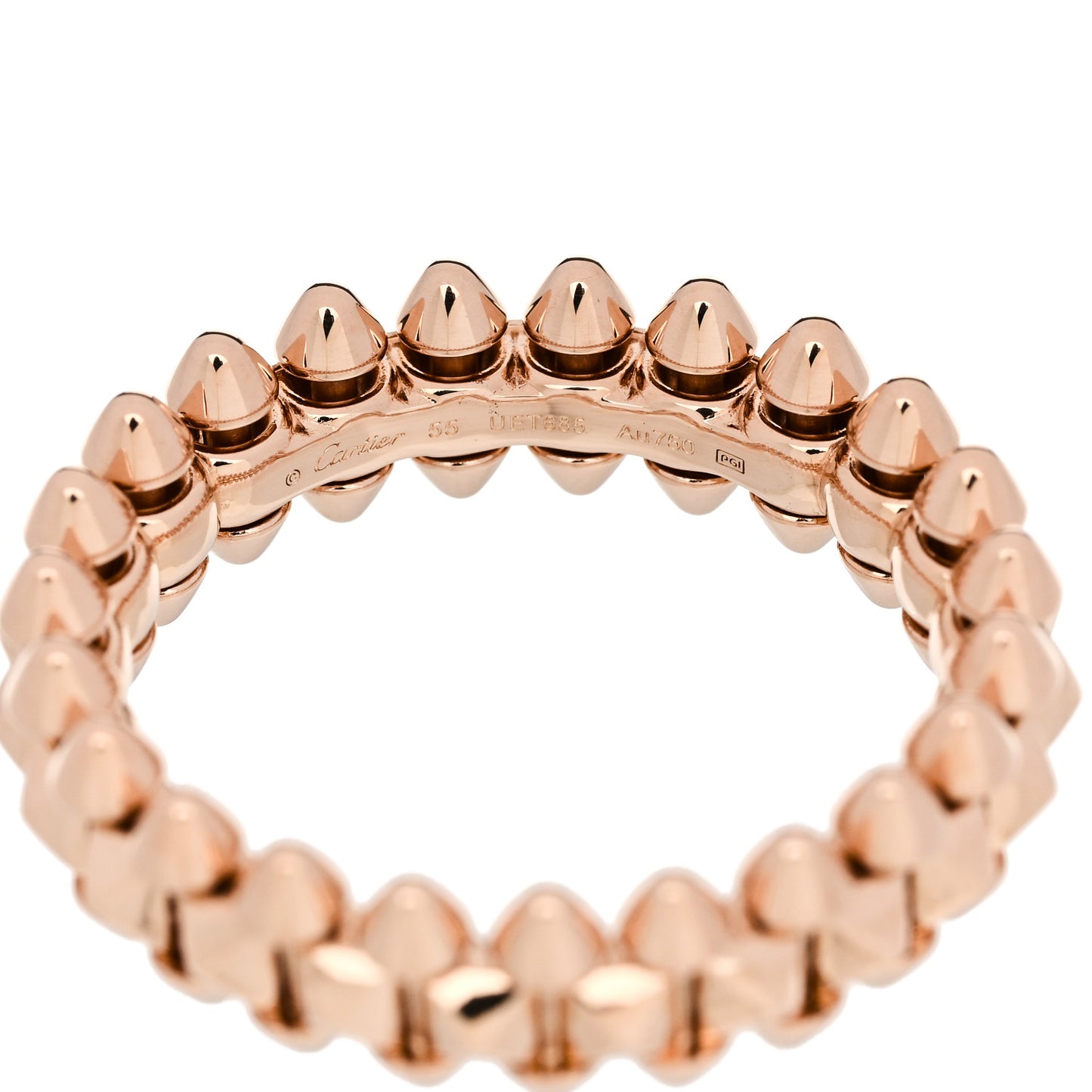 18K Pink Gold SM Clash De Cartier Ring 55 7.25