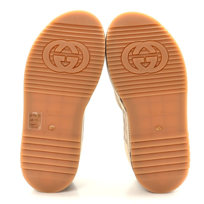 Gucci Monogram Jumbo GG Platform Slide Wedge Sandals 40.5 Camel Ebony 5 of 8