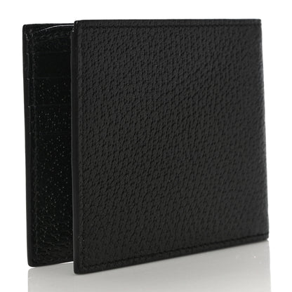 Gucci Calfskin Boar Effect GG Marmont Bi-Fold Wallet Black 3 of 11
