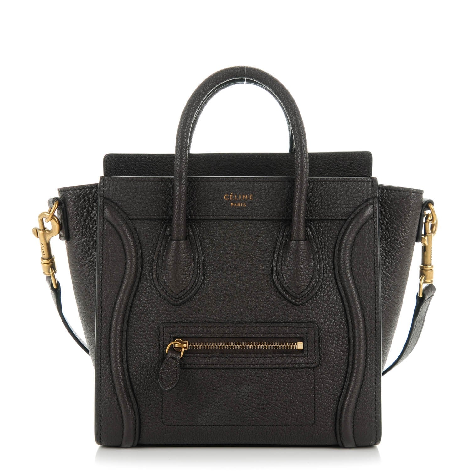 Celine Goatskin Nano Luggage Dark Taupe 1 of 7