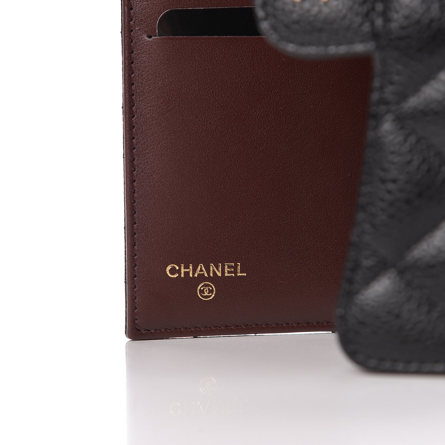 Caviar Quilted Large Flap Wallet Black