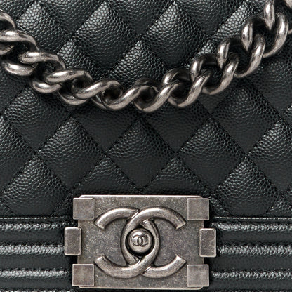 Chanel Caviar Quilted Medium Boy Flap Black 8 of 11