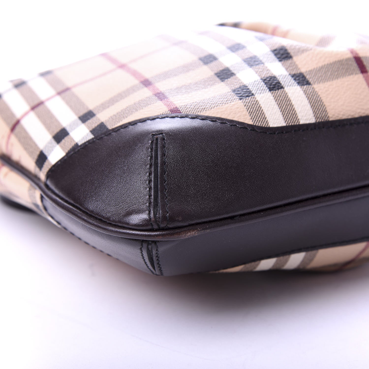 Burberry Haymarket Check Hartham Crossbody Chocolate 8 of 9
