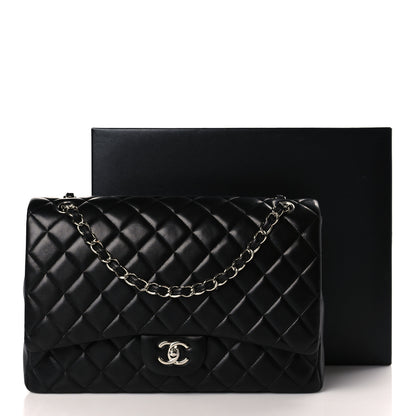Chanel Lambskin Quilted Maxi Single Flap Black 10 of 10
