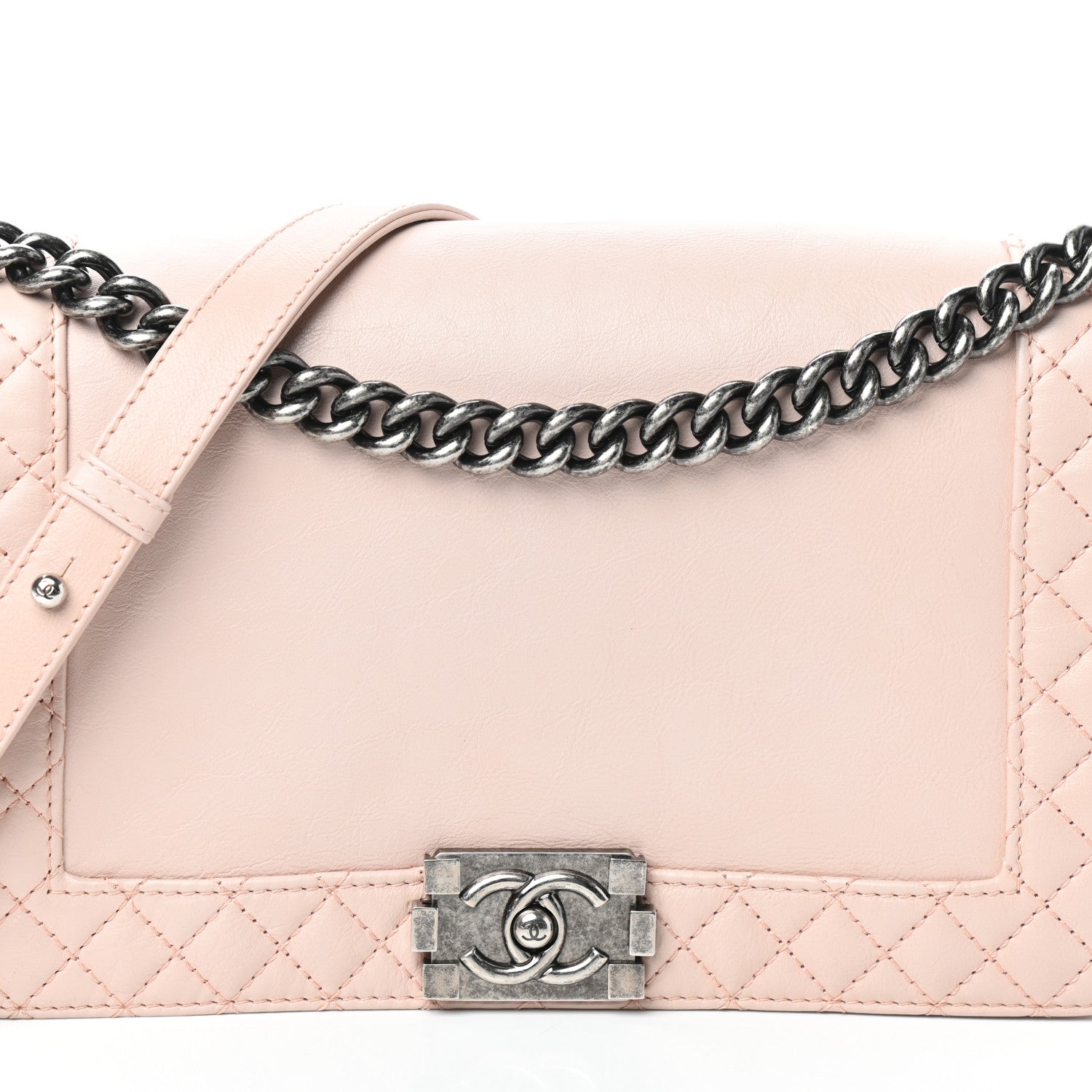 Chanel Calfskin New Medium Boy Reverso Flap Light Pink 8 of 10