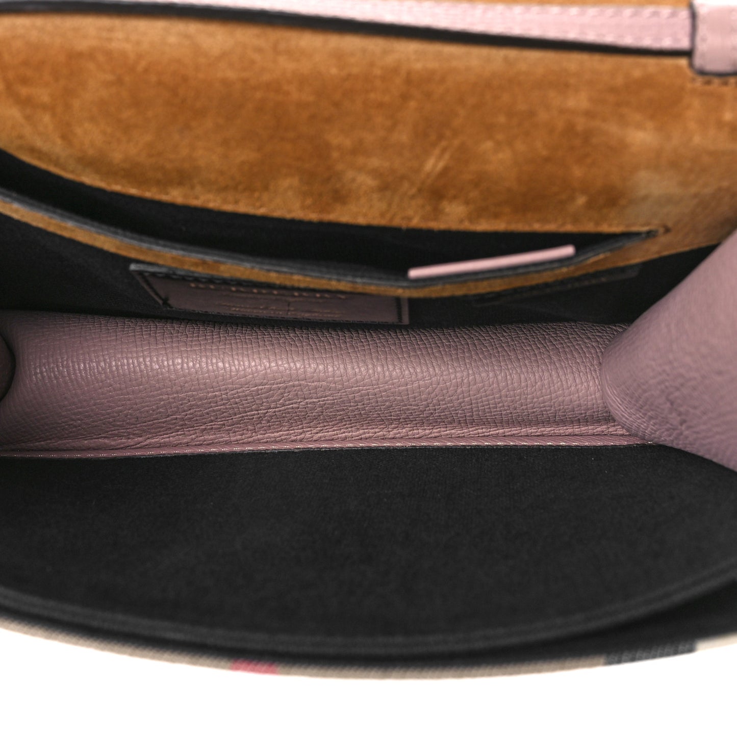 Derby Calfskin House Check Small Macken Crossbody Bag Pale Orchid