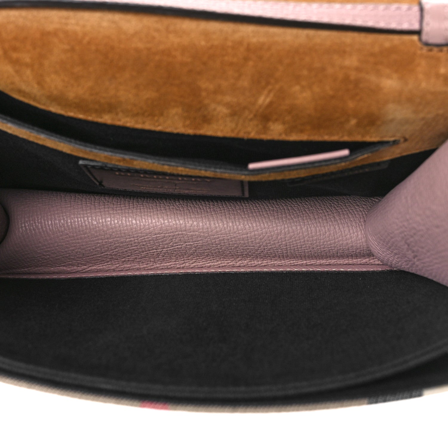 Burberry Derby Calfskin House Check Small Macken Crossbody Bag Pale Orchid 5 of 10