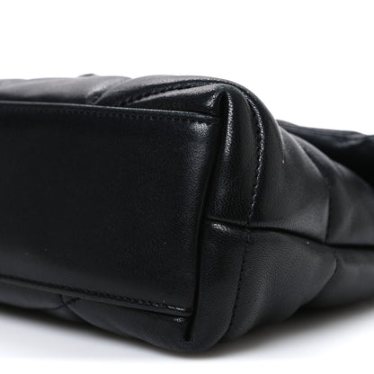 Saint Laurent Lambskin Quilted Toy Loulou Puffer Monogram Chain Satchel Black 10 of 12