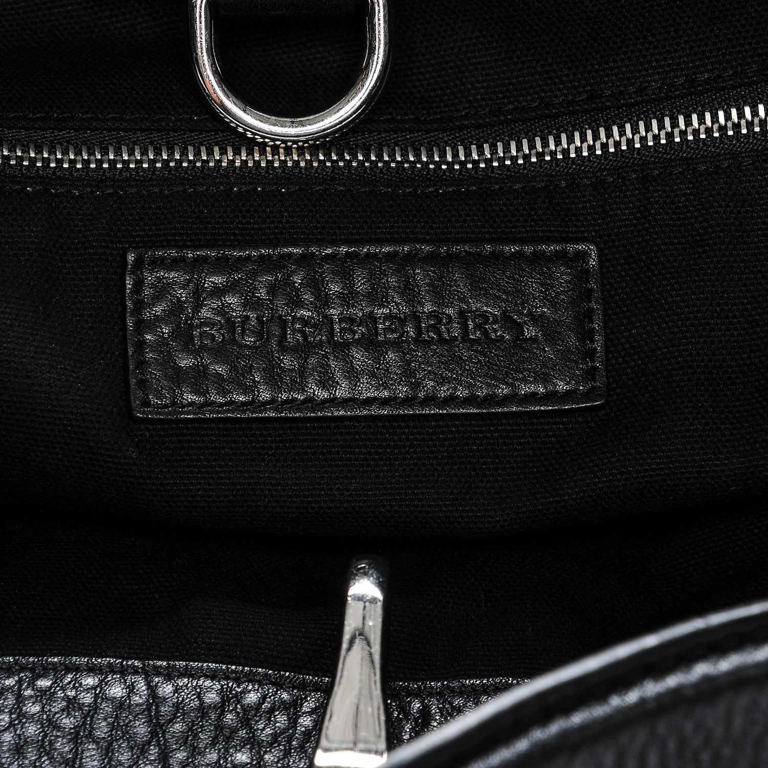 Burberry Calfskin Studded Medium Susanna Hobo Black 6 of 9