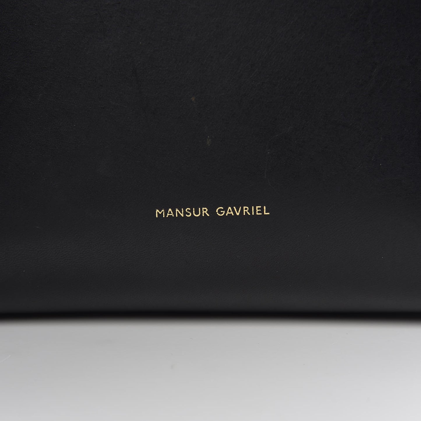 Vegetable Tanned Calfskin Mini Bucket Bag Black Flamma