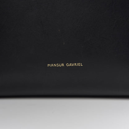 Mansur Gavriel Vegetable Tanned Calfskin Mini Bucket Bag Black Flamma 20 of 21