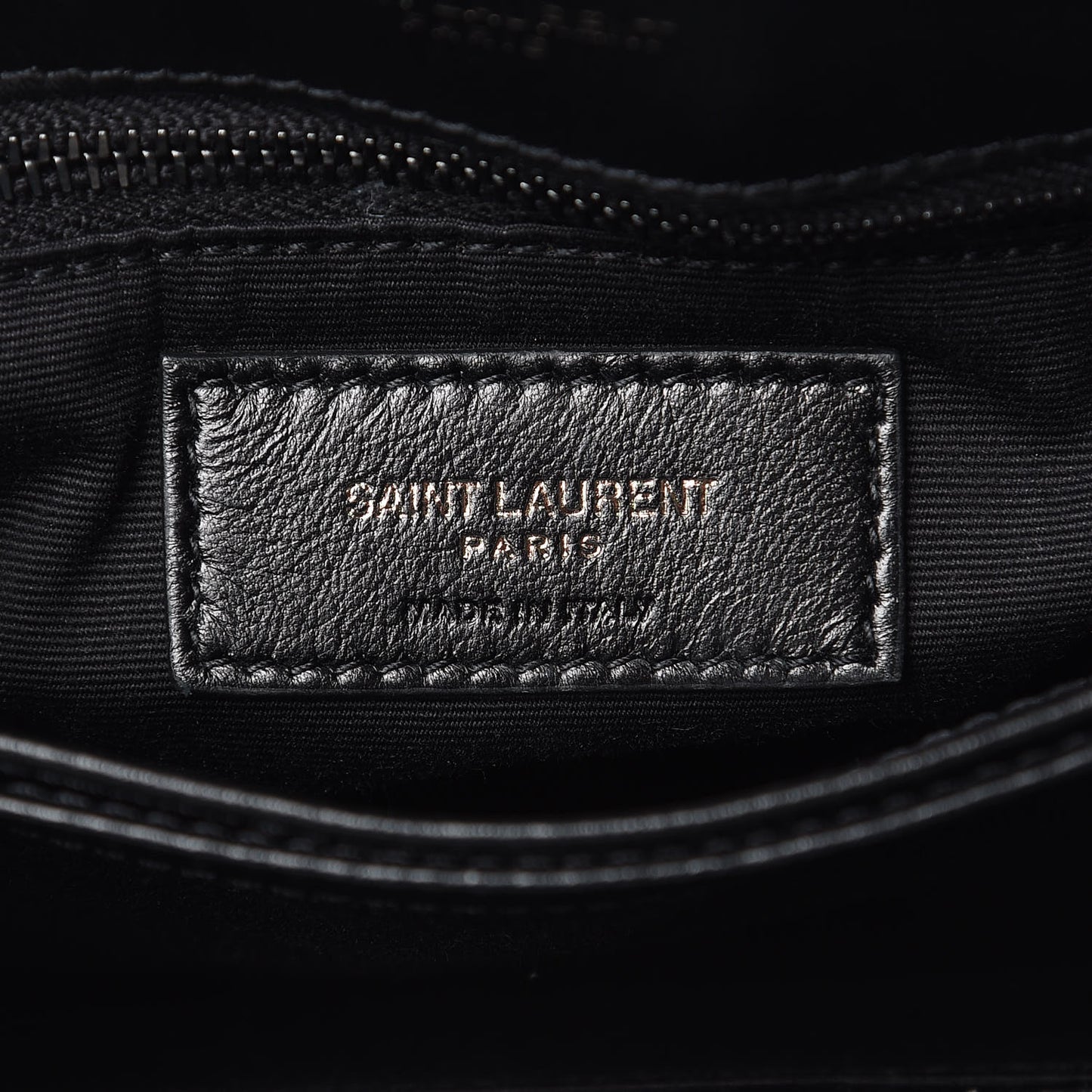 Calfskin Y Quilted Monogram Toy Loulou Crossbody Bag Black