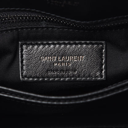 Saint Laurent Calfskin Y Quilted Monogram Toy Loulou Crossbody Bag Black 6 of 10