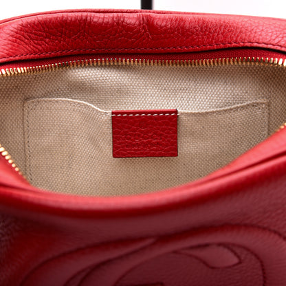 Gucci Pebbled Calfskin Small Soho Disco Bag Tabasco Red 8 of 11