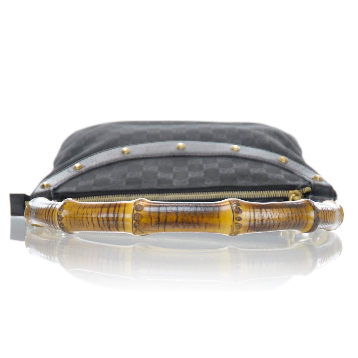 Monogram Anita Bamboo Top Handle Bag Black