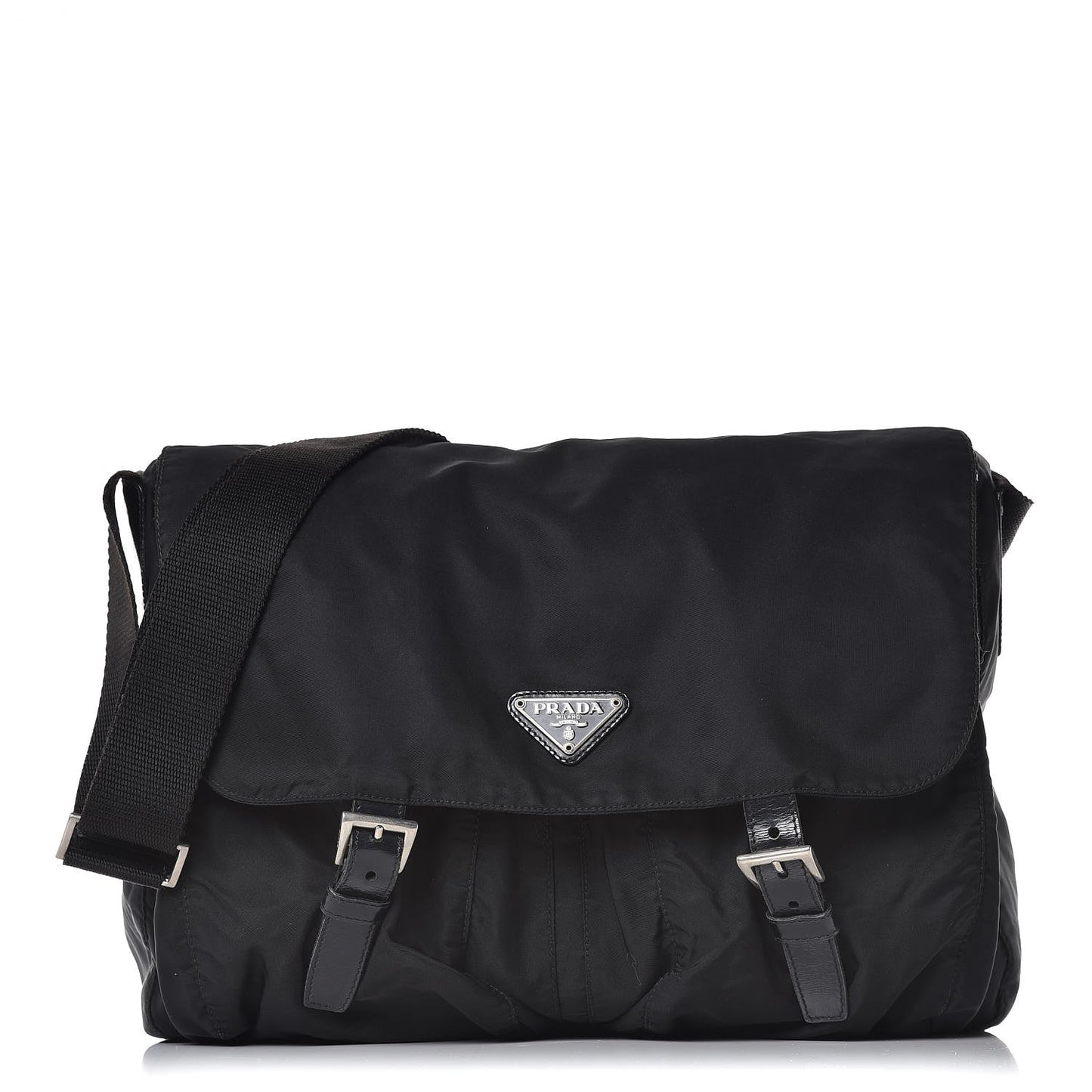 Tessuto Nylon Messenger Bag Black