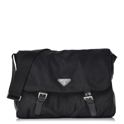 Prada Tessuto Nylon Messenger Bag Black 1 of 8