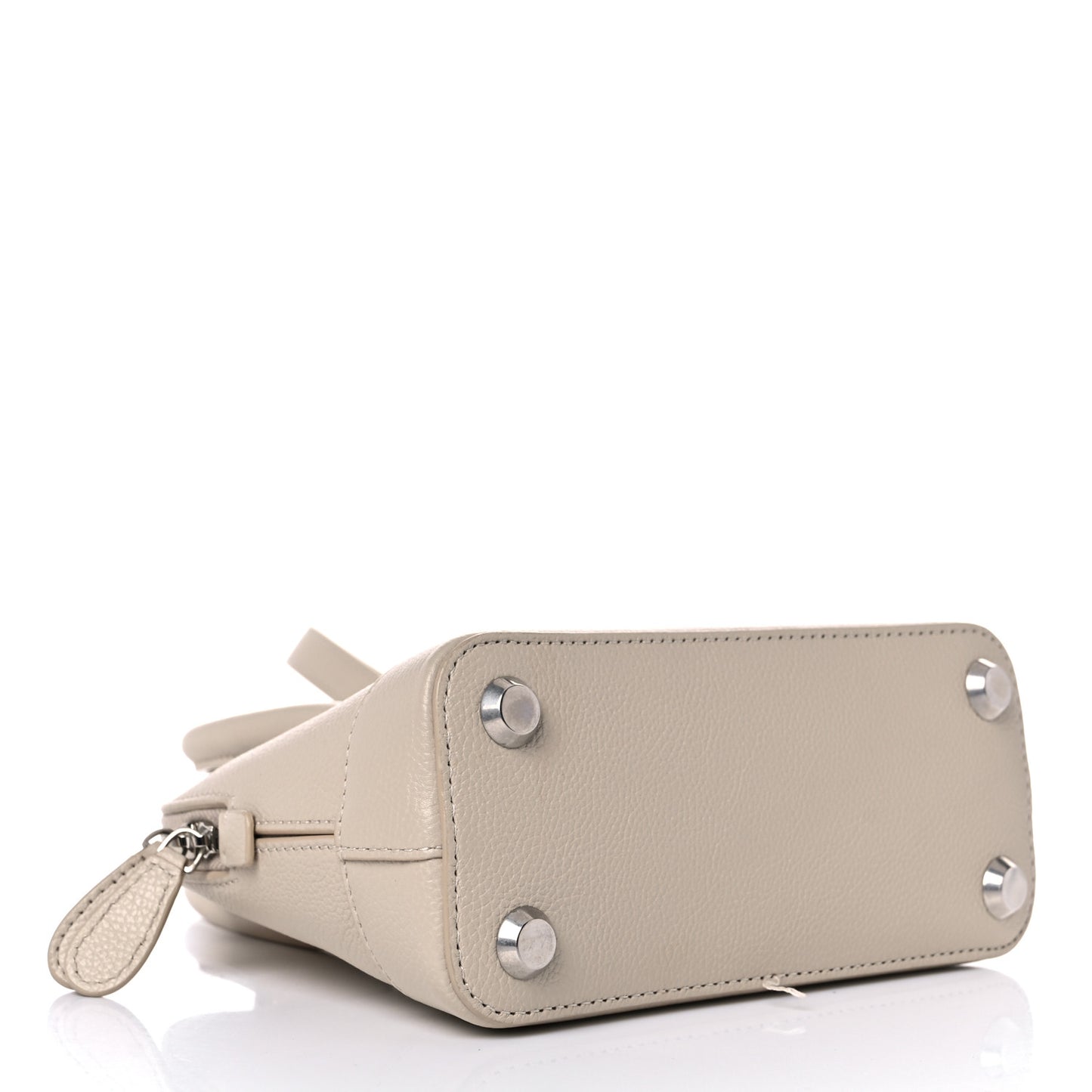 Grained Calfskin XXS Ville Top Handle Bag Beige