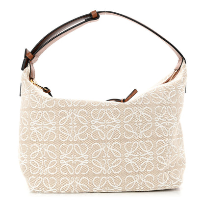 Loewe Jacquard Anagram Calfskin Medium Cubi Bag Ecru Tan 1 of 9