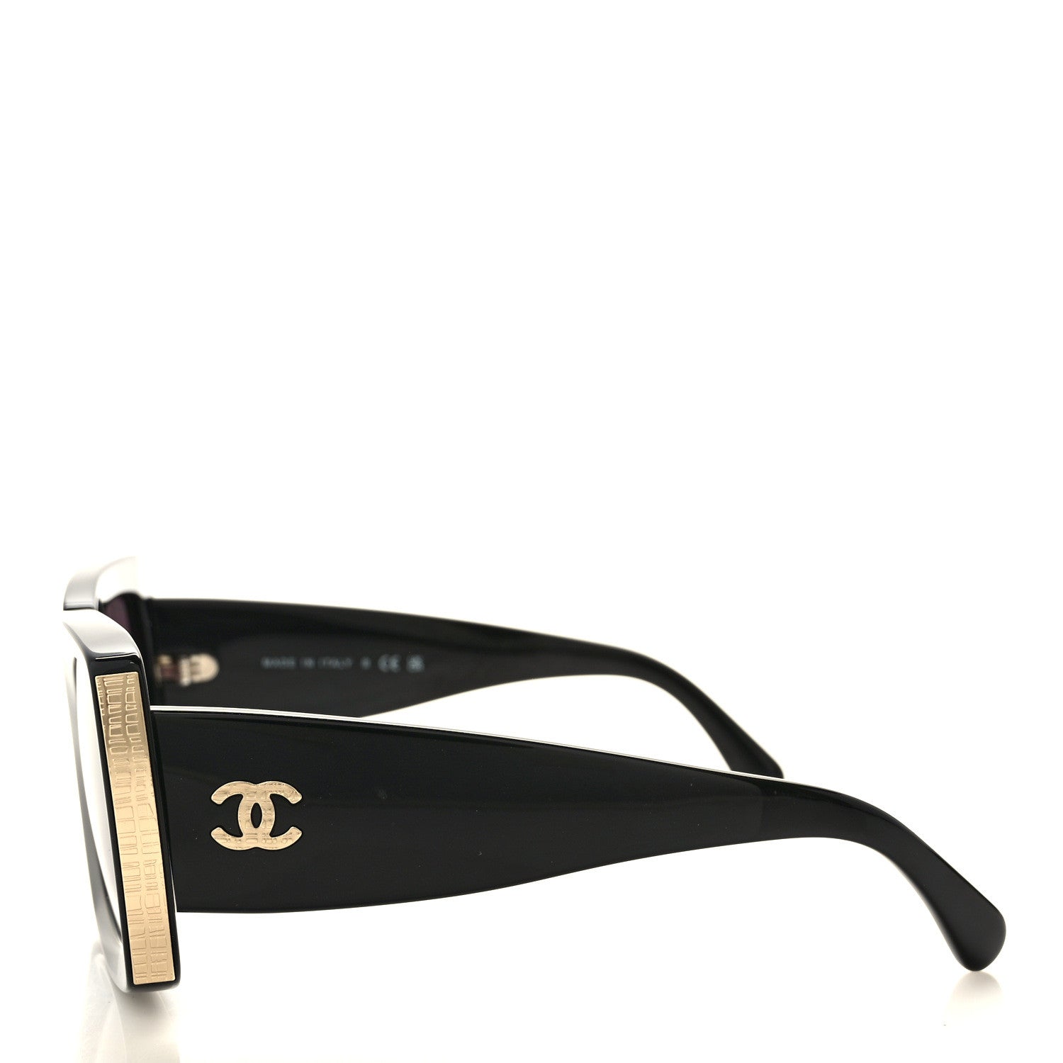 Chanel Acetate Rectangle Sunglasses 5435 Black 3 of 8